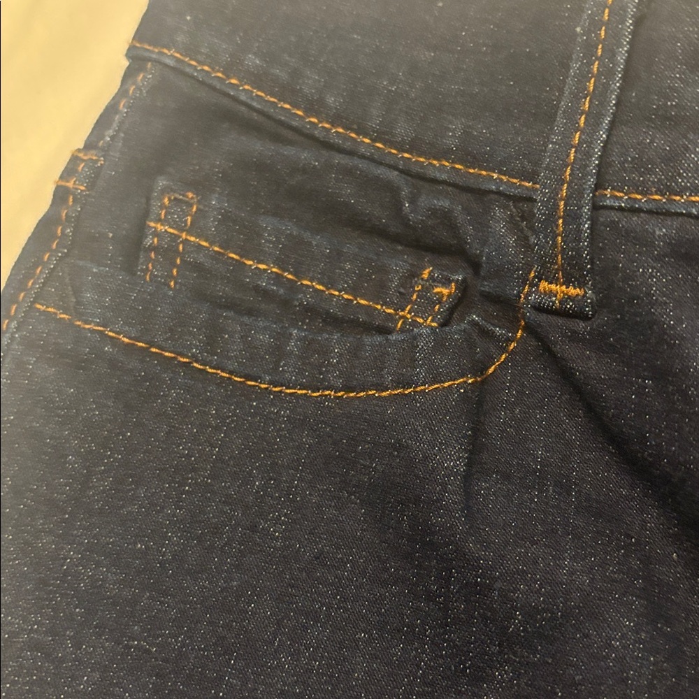 Levi's 512 Dark Indigo perfect slimming Capri SZ 10 high rise wide leg NWOT - Picture 10 of 15